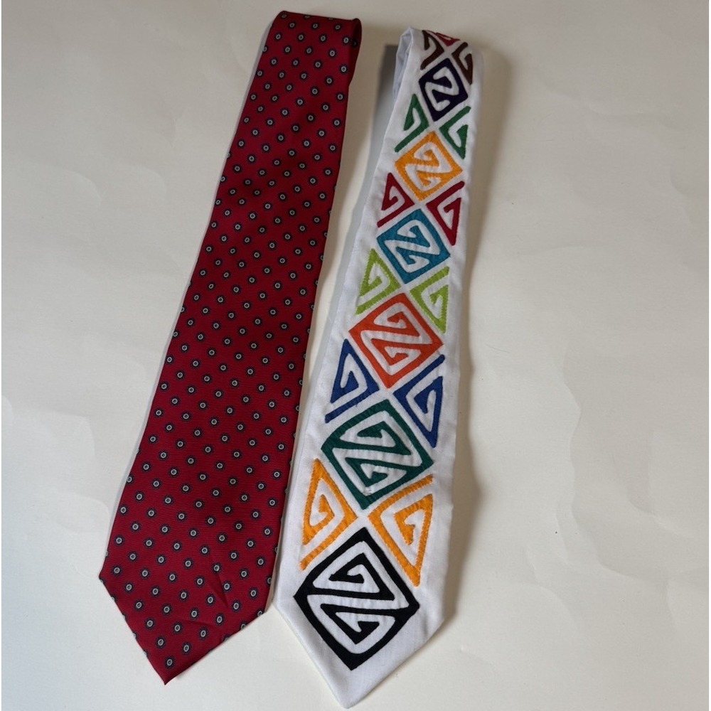Lot Of 2 Men's Ties Pierre Cardin